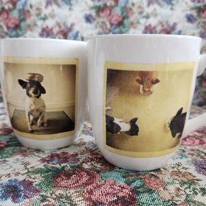 NWOT RAE DUNN ARTISAN COLLECTION DOG MUGS.  4.5 x 4